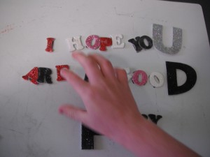 Using magnetic letters